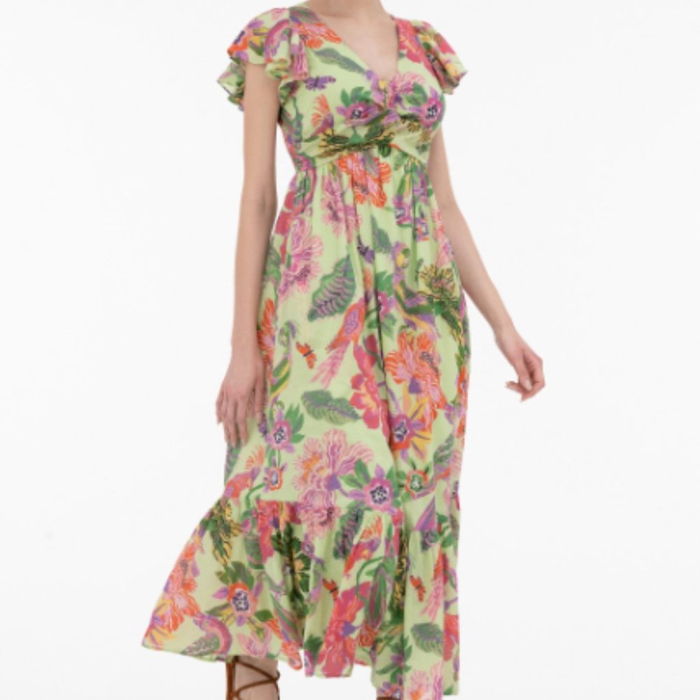 Banjanan Lizzie Dress in Paradise Parrot